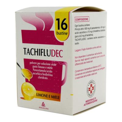 ANGELINI Tachifludec Adulti 16 bustine soluzione orale miele e limone